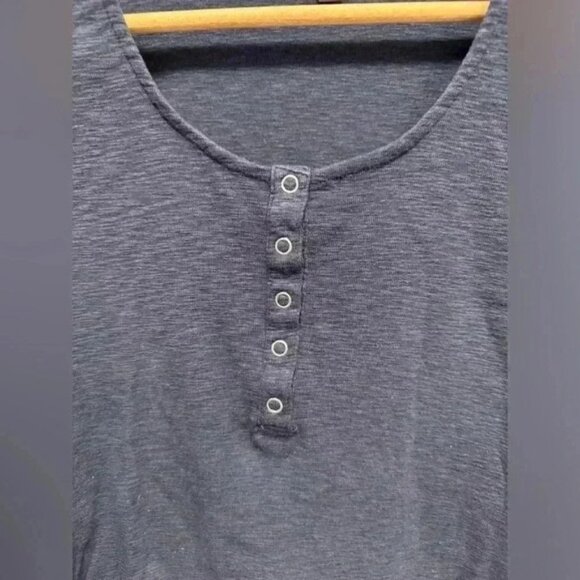 Marled essentials navy blue tank top size medium cotton blend pullover - Picture 2 of 10